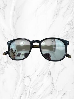 Madewell Classic Black Round mirror Sunglasses - Polarized Lenses